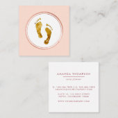 Pictogram roos Gold en roze Event Planner Social M Vierkante Visitekaartje (Voorkant / Achterkant)