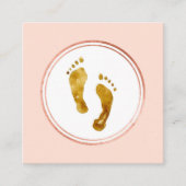 Pictogram roos Gold en roze Event Planner Social M Vierkante Visitekaartje (Voorkant)