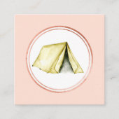 Pictogram roos Gold en roze Event Planner Social M Vierkante Visitekaartje (Voorkant)