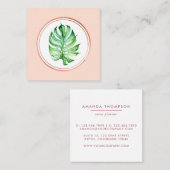 Pictogram roos Gold en roze Event Planner Social M Vierkante Visitekaartje (Voorkant / Achterkant)