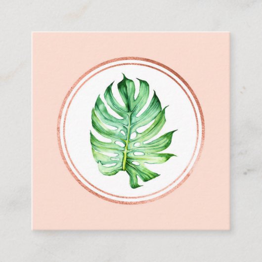 Pictogram roos Gold en roze Event Planner Social M Vierkante Visitekaartje (Voorkant)