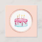 Pictogram roos Gold en roze Event Planner Social M Vierkante Visitekaartje (Voorkant)