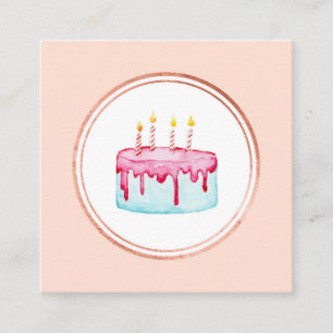 Pictogram roos Gold en roze Event Planner Social M Vierkante Visitekaartje