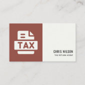 PICTOGRAM RUSTMODERN BELASTINGRETURN AGENT PREPARE VISITEKAARTJE (Voorkant)