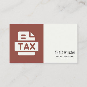 PICTOGRAM RUSTMODERN BELASTINGRETURN AGENT PREPARE VISITEKAARTJE