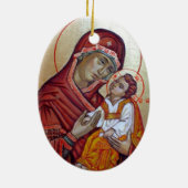 Pictogram Saint Mary met Lord Jesus Keramisch Ornament (Achterkant)