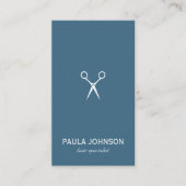 Pictogram Salon Shears / Blauw Visitekaartje (Voorkant)