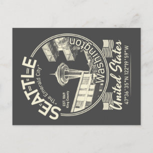 PICTOGRAM SEATTLE CITY - WASHINGTON BRIEFKAART