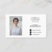 Pictogram sociale media voor professionele actor visitekaartje (Achterkant)