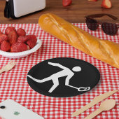 Pictogram spuitspeler papieren bordje