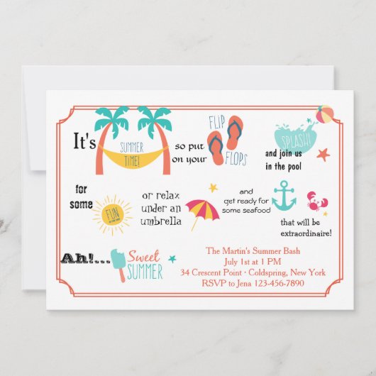 Pictogram Summertime Basis uitnodiging (Voorkant)
