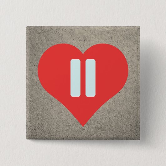 Pictogram Symbolen pauzeren Vierkante Button 5,1 Cm (Voorkant)