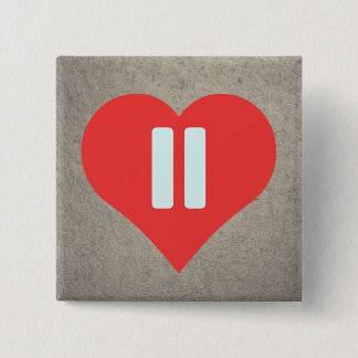 Pictogram Symbolen pauzeren Vierkante Button 5,1 Cm