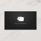 Pictogram symbool voor professionele zwarte en wit visitekaartje (Achterkant)
