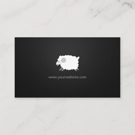 Pictogram symbool voor professionele zwarte en wit visitekaartje (Achterkant)