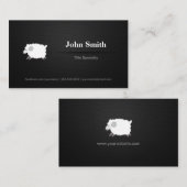 Pictogram symbool voor professionele zwarte en wit visitekaartje (Voorkant / Achterkant)