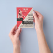 Pictogram Tennis Player, Tennis Lessen/Klassen Flyer (Hand)