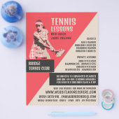 Pictogram Tennis Player, Tennis Lessen/Klassen Flyer (Enkel)