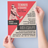 Pictogram Tennis Player, Tennis Lessen/Klassen Flyer (Hand)