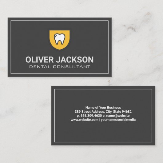 Pictogram Test Shield Visitekaartje (Voorkant / Achterkant)