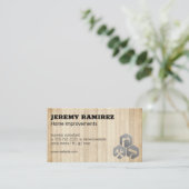 Pictogram Thuisservices | Houten planken Visitekaartje (Staand voorkant)