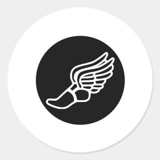 Pictogram Uitvoeren Ronde Sticker (Voorkant)