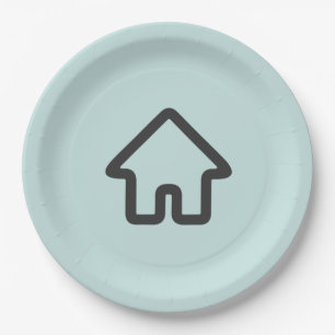 Pictogram van architectuur van onroerend goed papieren bordje