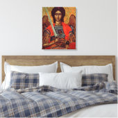 Pictogram van de Angel Michael, Grieks, 18e eeuw Canvas Afdruk (Insitu (Slaapkamer))