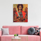 Pictogram van de Angel Michael, Grieks, 18e eeuw Canvas Afdruk (Insitu (Woonkamer))
