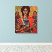 Pictogram van de Angel Michael, Grieks, 18e eeuw Canvas Afdruk (Insitu (Houten vloer))