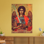Pictogram van de Angel Michael, Grieks, 18e eeuw Canvas Afdruk (Insitu (Woonkamer))