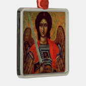 Pictogram van de Angel Michael, Grieks, 18e eeuw Metalen Ornament (Rechts)
