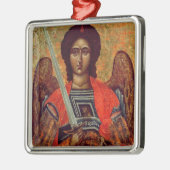 Pictogram van de Angel Michael, Grieks, 18e eeuw Metalen Ornament (Links)