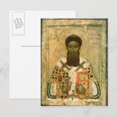 Pictogram van de Gregory aartsbisschop van Thessal Briefkaart (Voorkant / Achterkant)