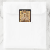 Pictogram van de Maagd, klooster Smolenskaja Vierkante Sticker (Tas)