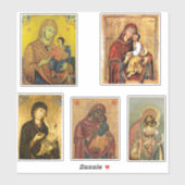 Pictogram van de Maagd Mary Rechthoekige sticker (Vel)