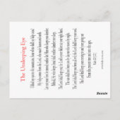 Pictogram van de Unslapende Ooggebeerkaart Briefkaart (Achterkant)