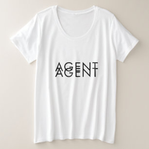 Pictogram van dubbele agent grote maat t-shirt