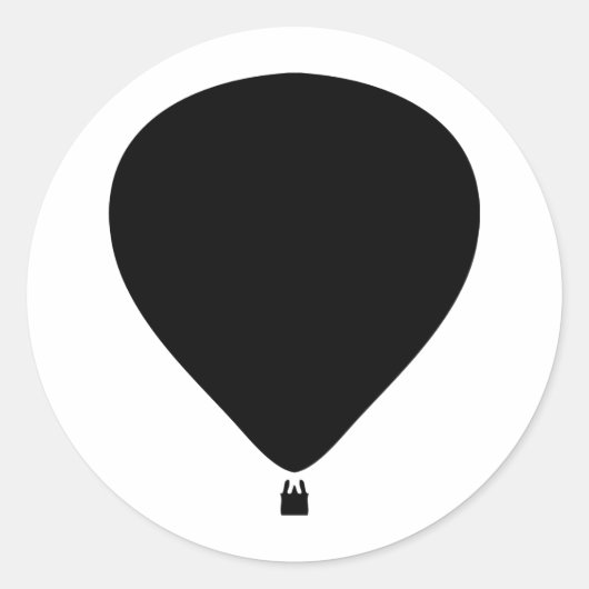 pictogram van een heteluchtballon ronde sticker (Voorkant)