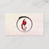 Pictogram van glas uit wijn visitekaartje (Voorkant)