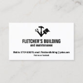 Pictogram van het hulpmiddel van de bouw en van he visitekaartje (Voorkant)