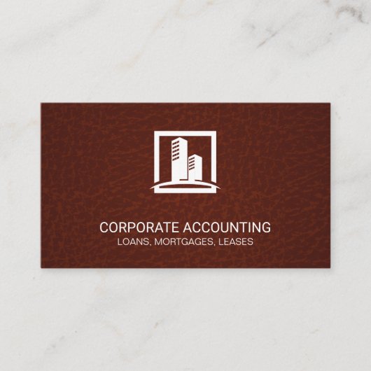 Pictogram van kantoorgebouw | Leerstructuur Visitekaartje (Voorkant)