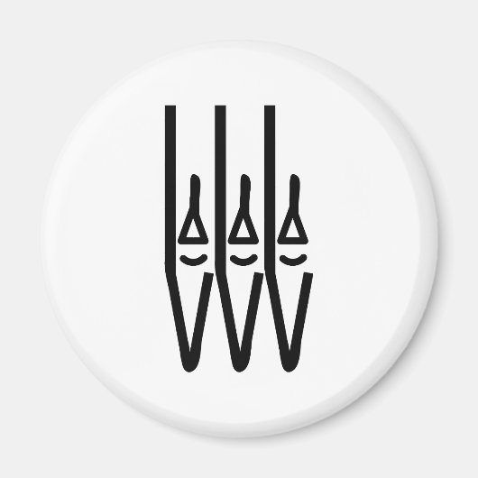 pictogram van kerororgaanbuizen magneet (Voorkant)