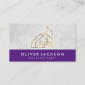 Pictogram van onroerend goed thuis | Moderne stijl Visitekaartje (Voorkant)