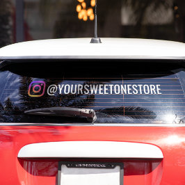 Pictogram van sociale media & naam van Instagram-a Raamsticker