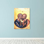 Pictogram van SS. Peter en Paul Canvas Afdruk (Insitu (Houten vloer))