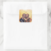 Pictogram van SS. Peter en Paul Vierkante Sticker (Tas)