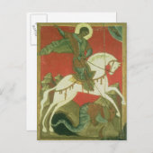 Pictogram van St. George en de Draak Briefkaart (Voorkant / Achterkant)
