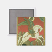 Pictogram van St. George en de Draak Magneet (Voorkant / Achterkant)