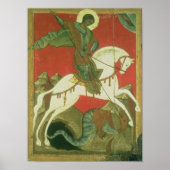Pictogram van St. George en de Draak Poster (Voorkant)